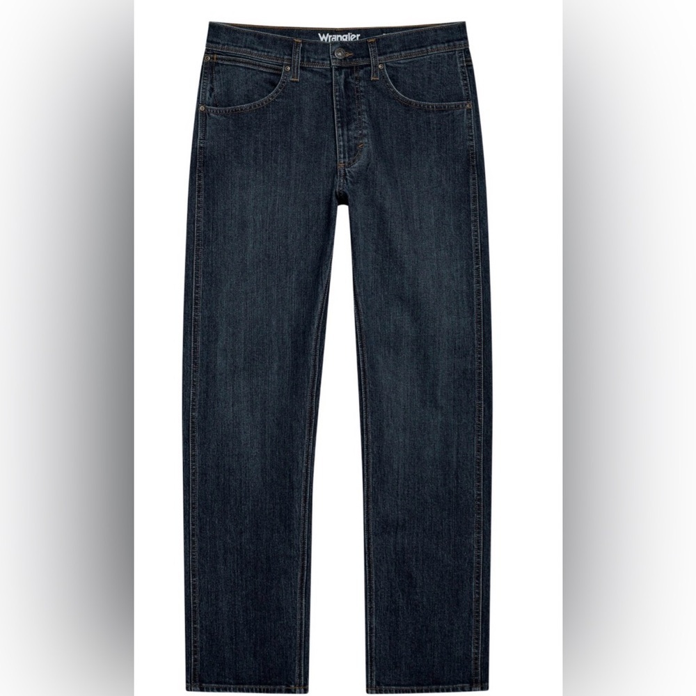 Wrangler regular fit Men's Blue Jeans - Picture 3 of 5